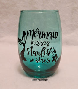 Mermaid Stemless Wine Glasses