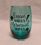 Mermaid Stemless Wine Glasses