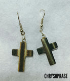 Crystal Cross Earrings