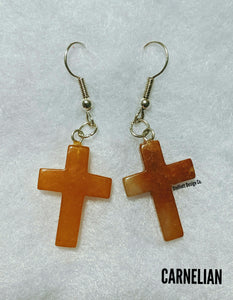 Crystal Cross Earrings