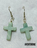 Crystal Cross Earrings