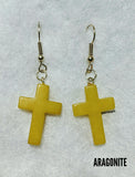 Crystal Cross Earrings