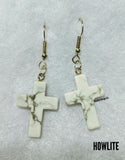 Crystal Cross Earrings